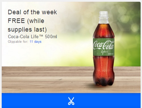 Coupgon Free Coca Cola Life