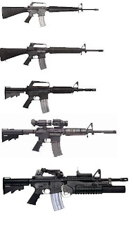 M16a1, M16a2, M16a3, M16a4 Assault Rifle AR15