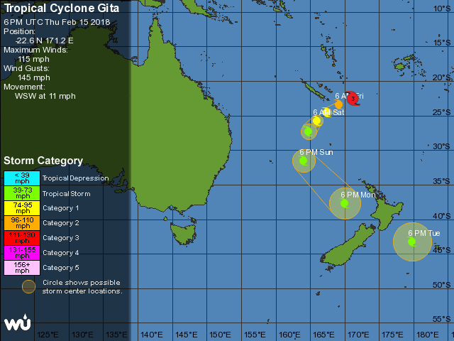Vanuatu Nueva Caledonia sienten efectos ciclón tropical