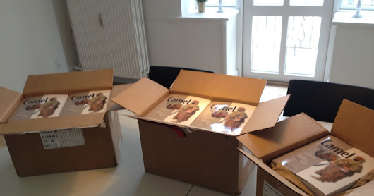 Playing stacking tower with my Camel books