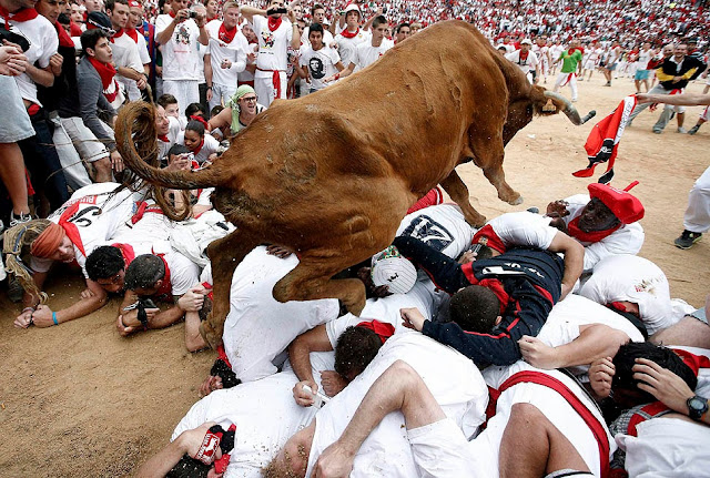 Pamplona Bull Running Spain