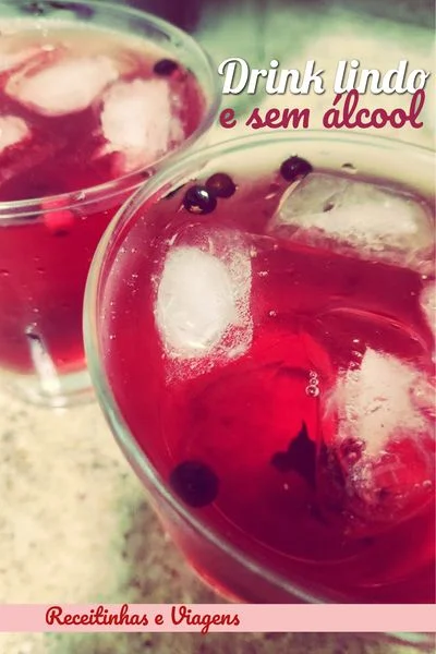 Drink vermelho, drink sem álcool, drink low carb