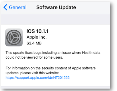 Apple has just released iOS 10.1.1 for iPhone, iPad and iPod touch with minor updates and bug fixes for Health Data