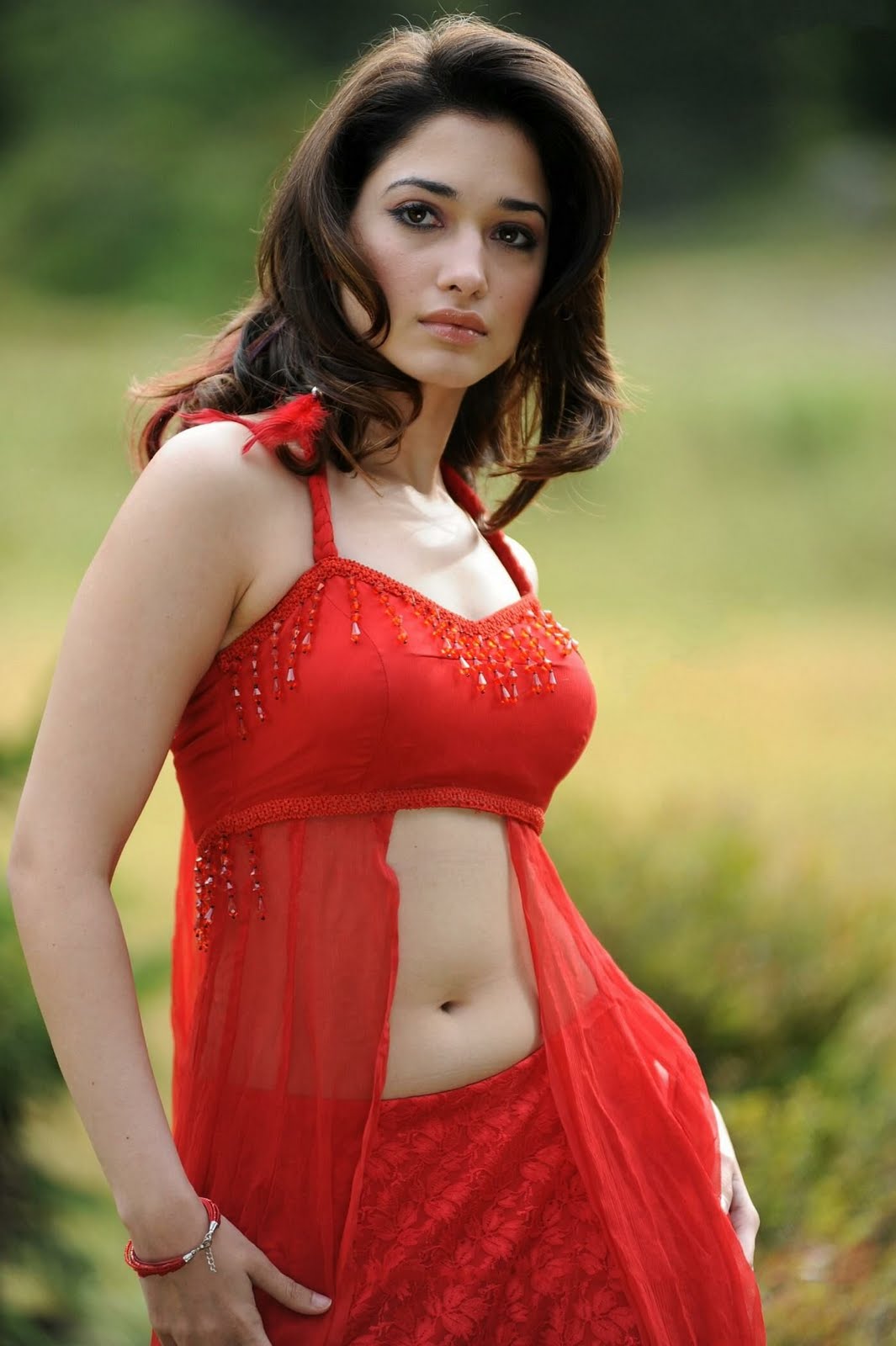 Sab Hot Actress Tamanna Hot Navel Show In Red Dress From