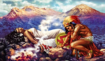 La Mujer Dormida y el cerro Popocatepetl (CUENTO)