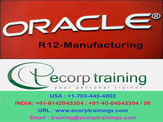 Oracle R12-Manufacturing  Online Training
