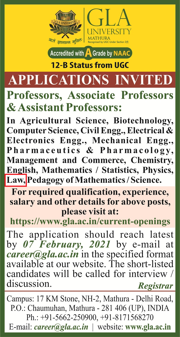 Law Jobs Portal One stop solution for legal aspirantsProfessor