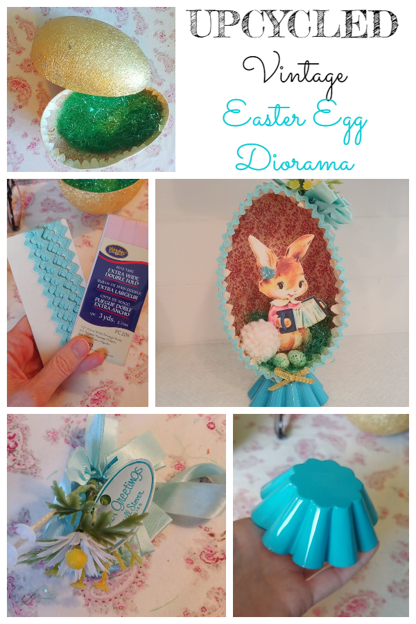 Upcycled Vintage Easter Egg Diorama