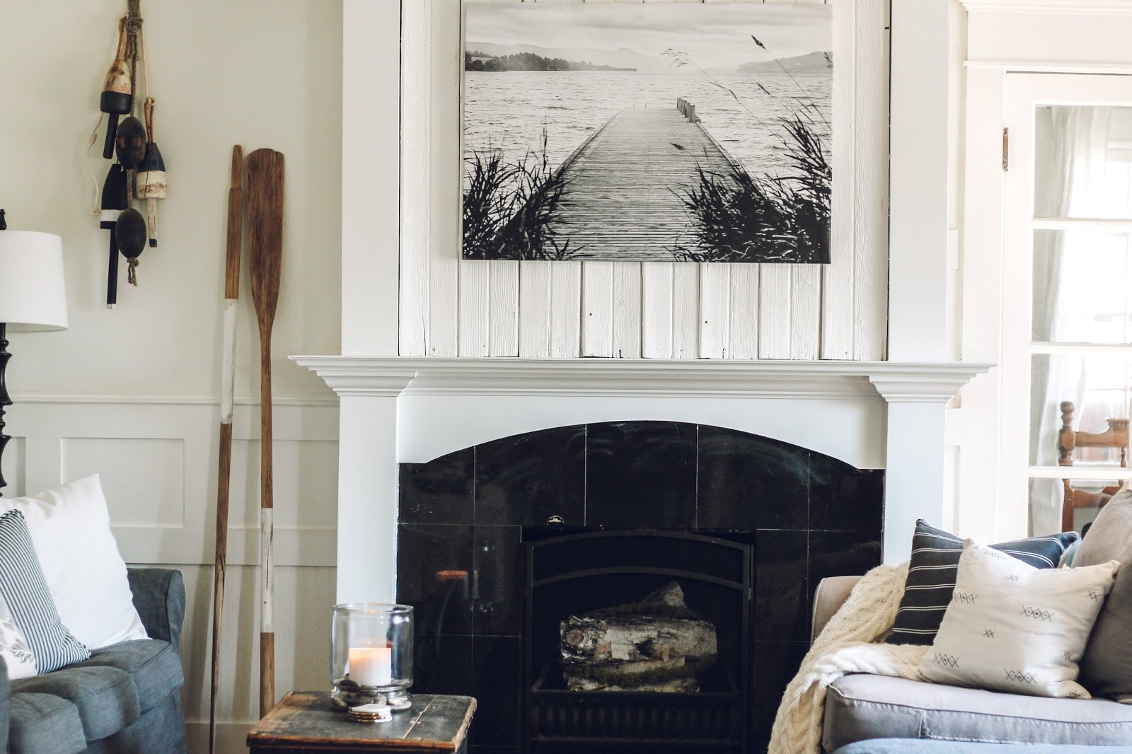 Fireplace Makeover and New Canvas Art