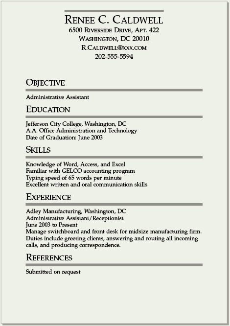 Resume Templates For Microsoft Word For Mac