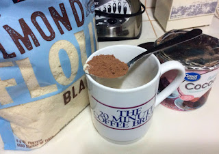 mug & almond flour, cocoa