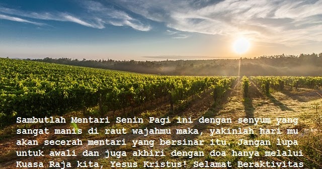 10 Kata ucapan hari Senin Rohani Kristen supaya Semangat Kerja - LAGU