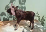 Needle Felted Fibre Art ~ moose