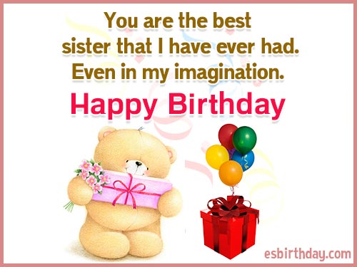 Happy Birthday Messages for Sister