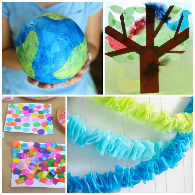 Tissue Paper Rainbow Collages - Where Imagination Grows