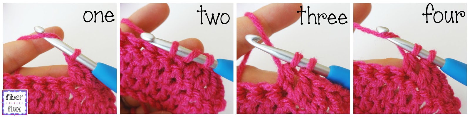 Fiber Flux: How To Double Crochet Two Together (dc2tog)