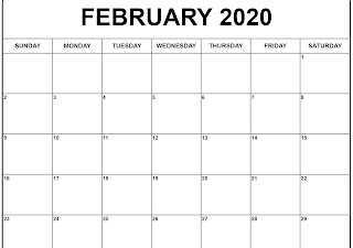Free Printable Calendar February 2020 Free Printable Calendar February 2020