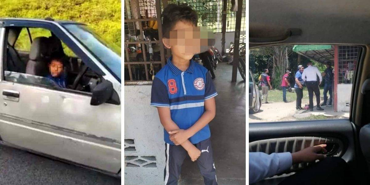 Viral Budak 9 Tahun Bawa Proton Kebal Polis Saman Bapa