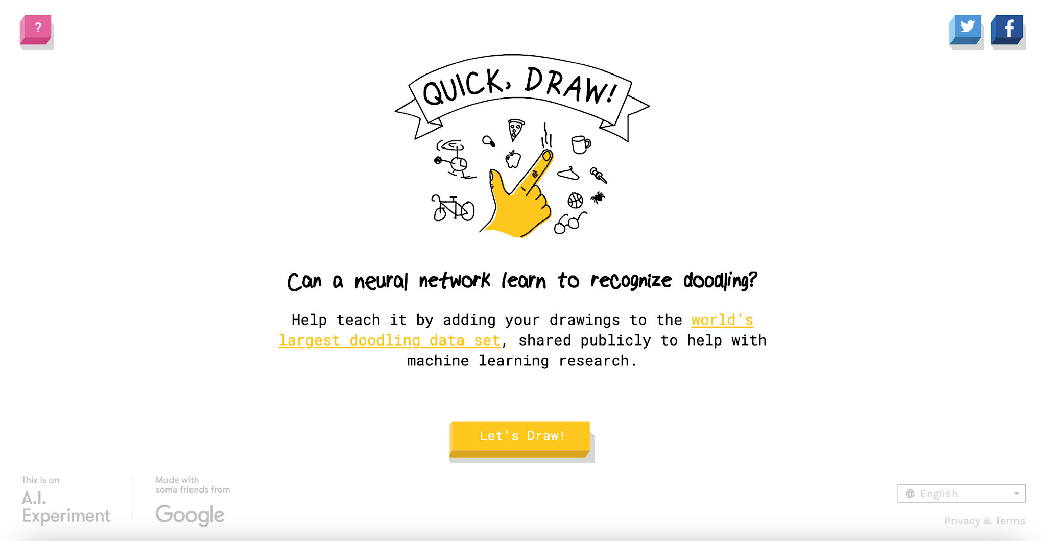 Quick Draw by Google is an AI powered web based doodle game