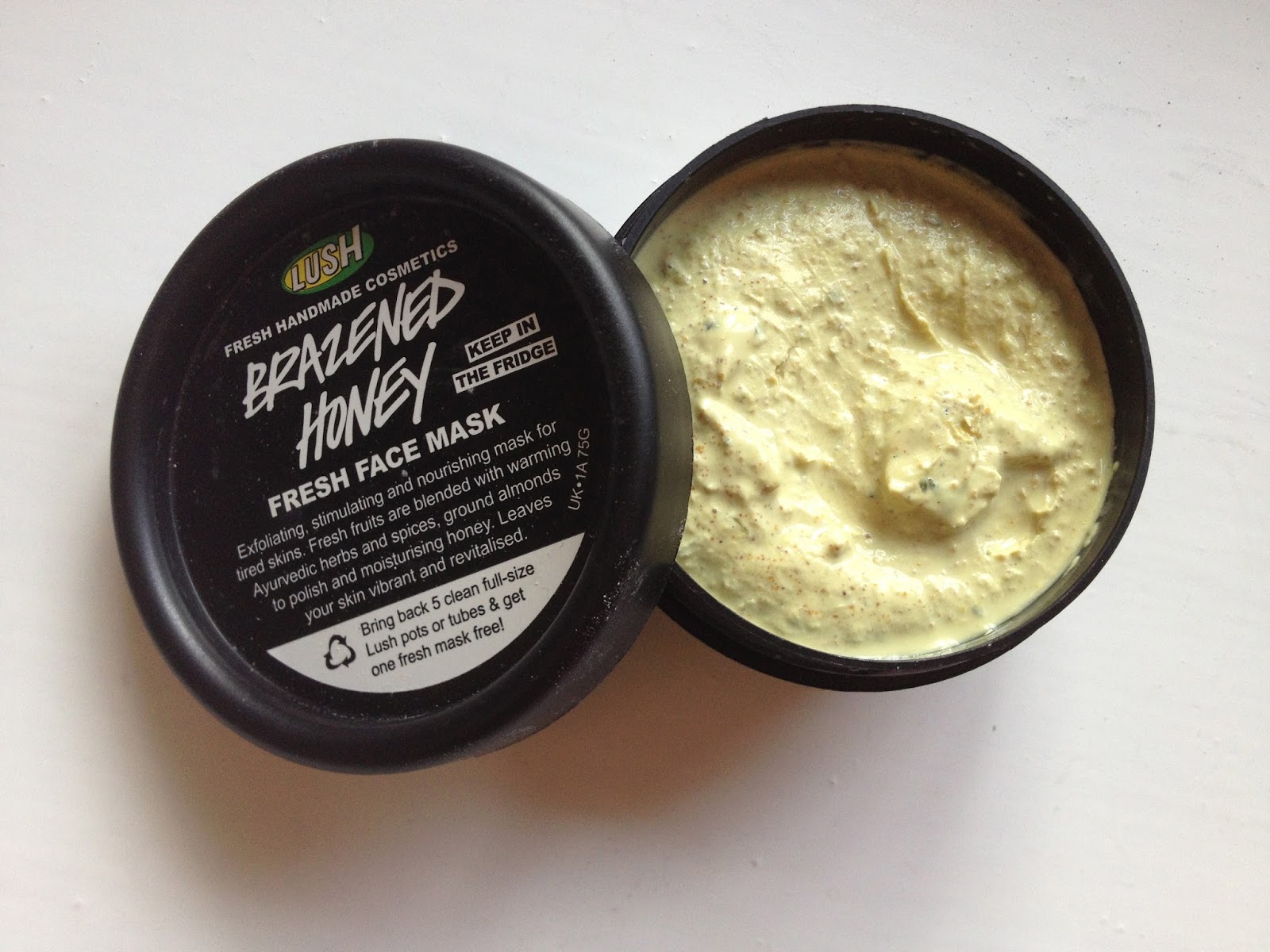 LUSH BRAZENED HONEY FACE MASK & BATH BALLISTIC HKPR