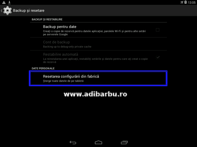 Resetare Telefon Tabletă Revenirea La Setările Din Fabrică Android