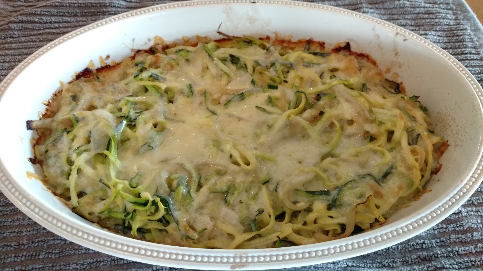 Pers aNatalie French Onion Zoodle Bake