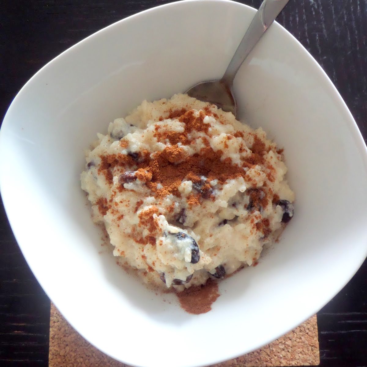 Leftover Rice Pudding:  A creamy pudding made with leftover rice, milk, sugar, and raisins.