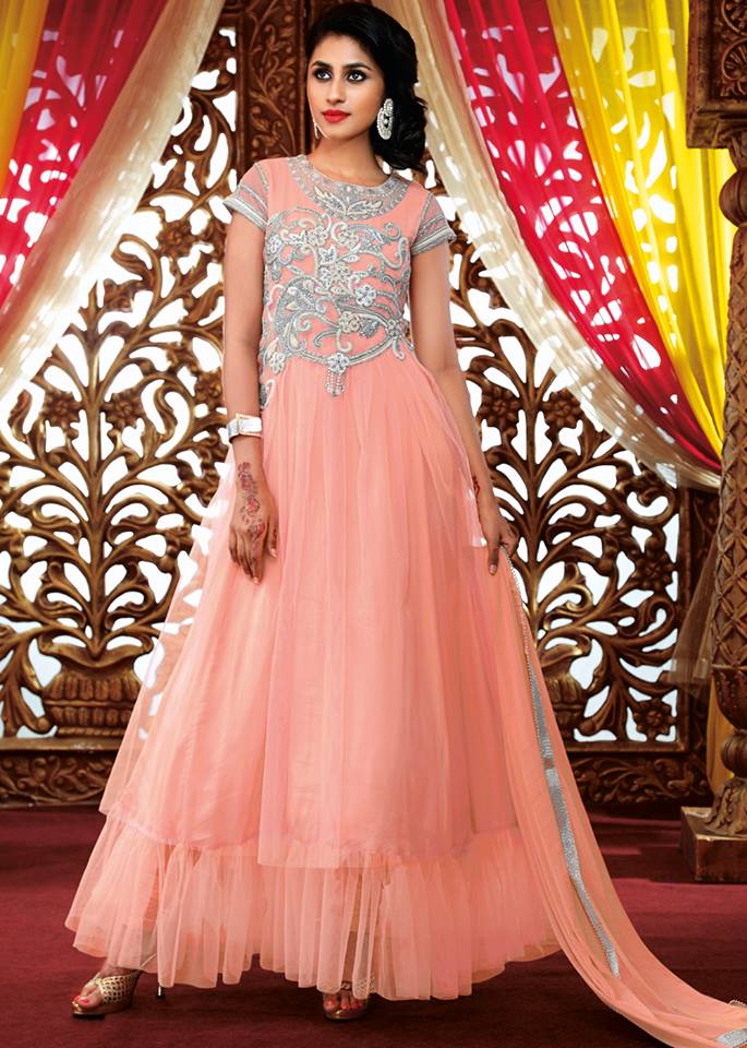 Traditional Indian Party Wear Dresses 2016 In Pink Color To Fashion
