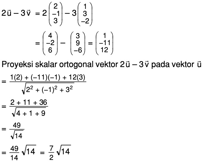 Diketahui vektor u 3 t 1