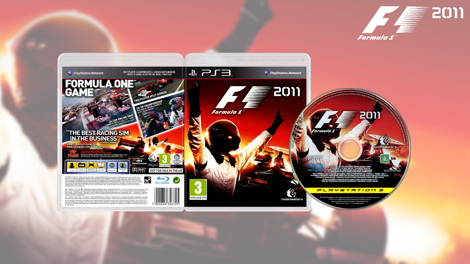 GODDY GAMES FORMULA 1 F1 2011 PS3 BLUS/BLES