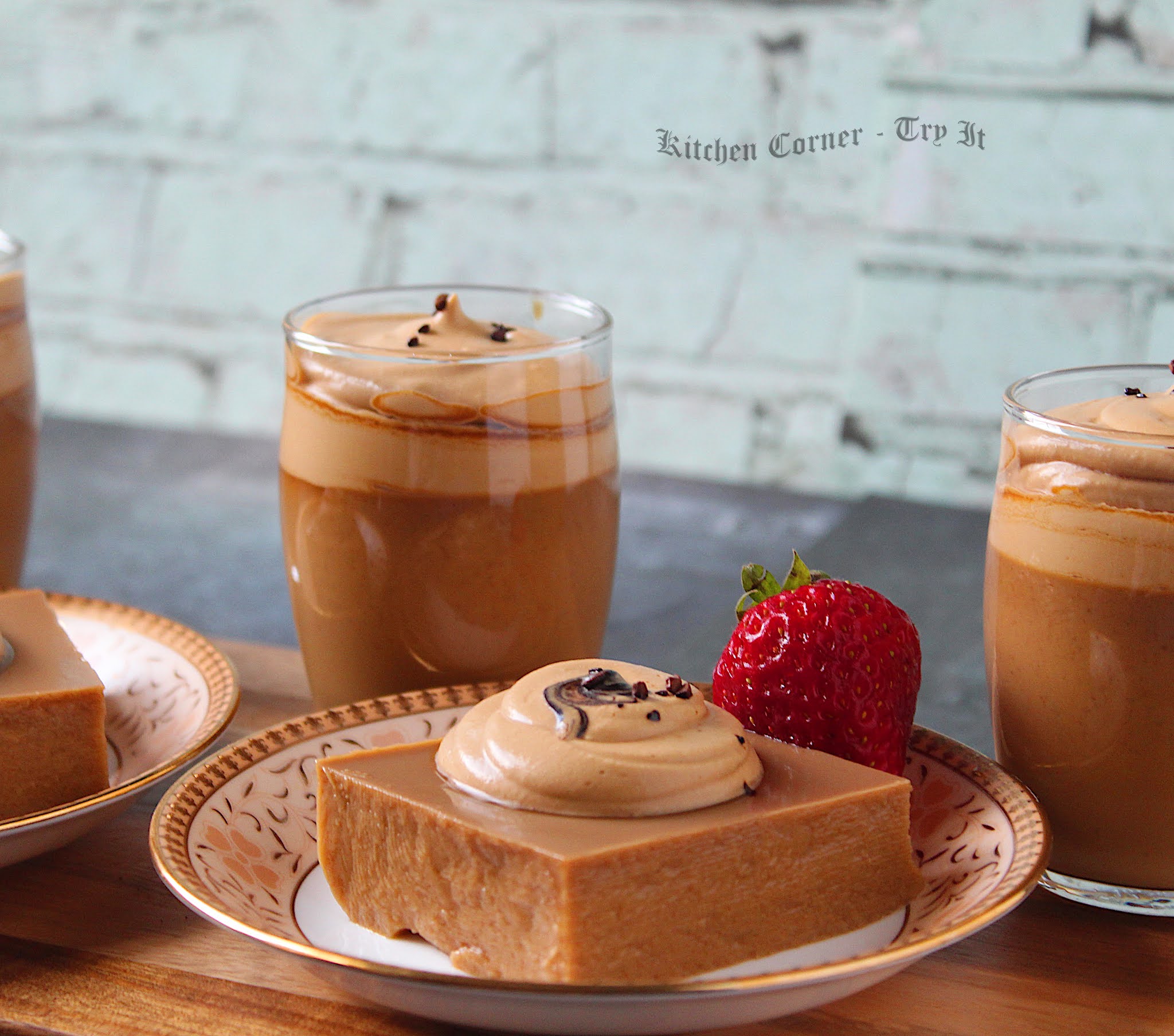 Easy Coffee Pudding With Whipped Dolgona Coffee