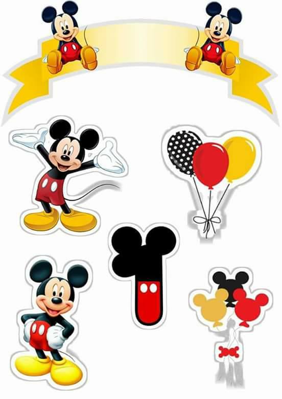 Free Printable Mickey Mouse Cake Topper Printable - Printable Templates