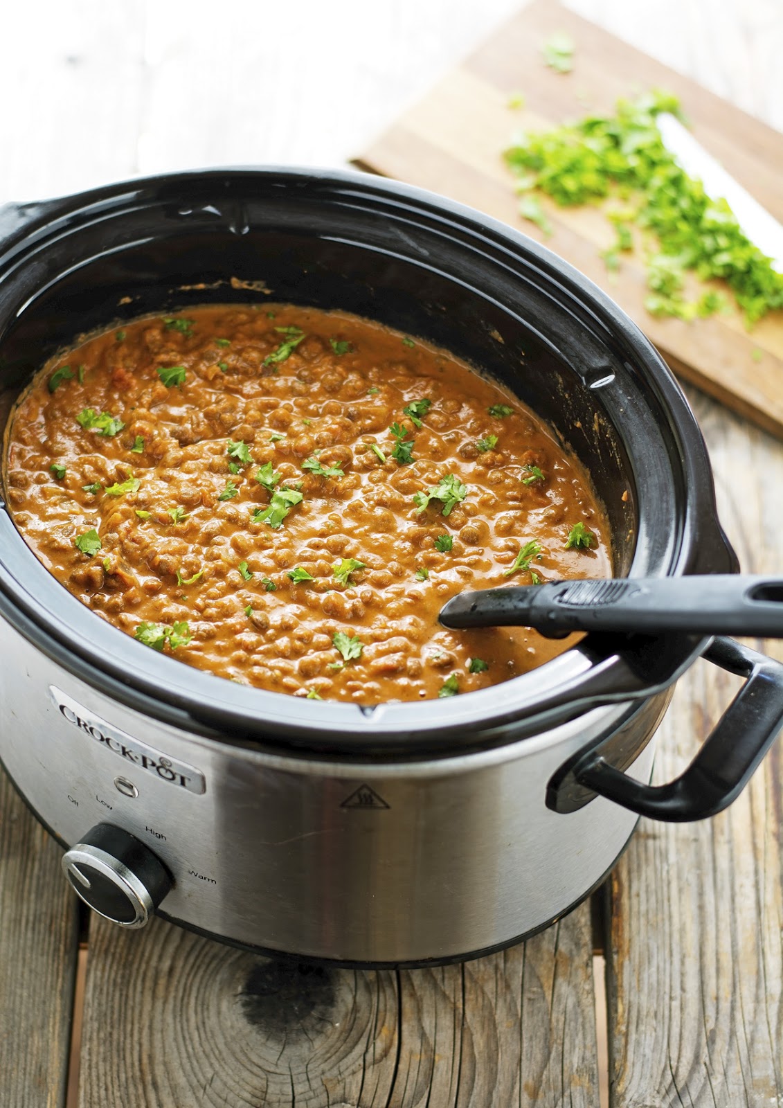 (Vegan) Easy Crock-Pot Curry Lentils