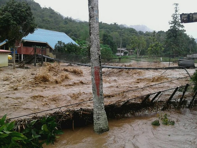 Banjir: Paras air Sungai Pampang di Keningau Membimbangkan!
