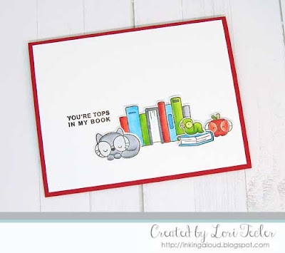 Tops in My Book card-designed by Lori Tecler/Inking Aloud-stamps from Mama Elephant