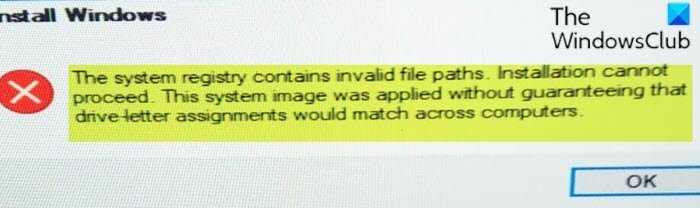 Il registro di sistema contiene percorsi di file non validi