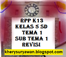 RPP K13 Kelas 5 SD Tema 1 Sub Tema 1 Semester 1 Revisi 2019 File Pendidikan RPP K13 Kelas 5 SD Tema 1 Sub Tema 1 Semester 1 Revisi 2019