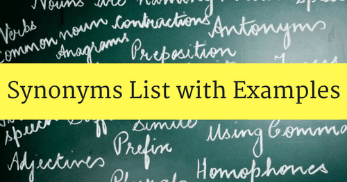 Synonyms with Examples BankExamsToday