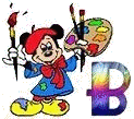 Alfabeto de Mickey pintor B.