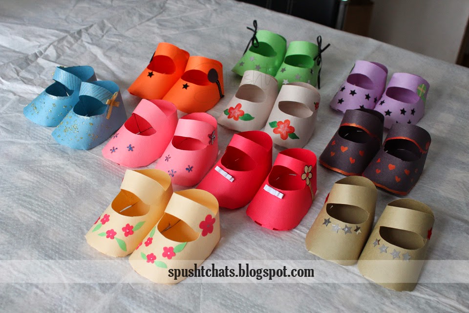 Spusht Chats: Baby Shoes Paper Craft | Baby Shower Idea | Birthday ...