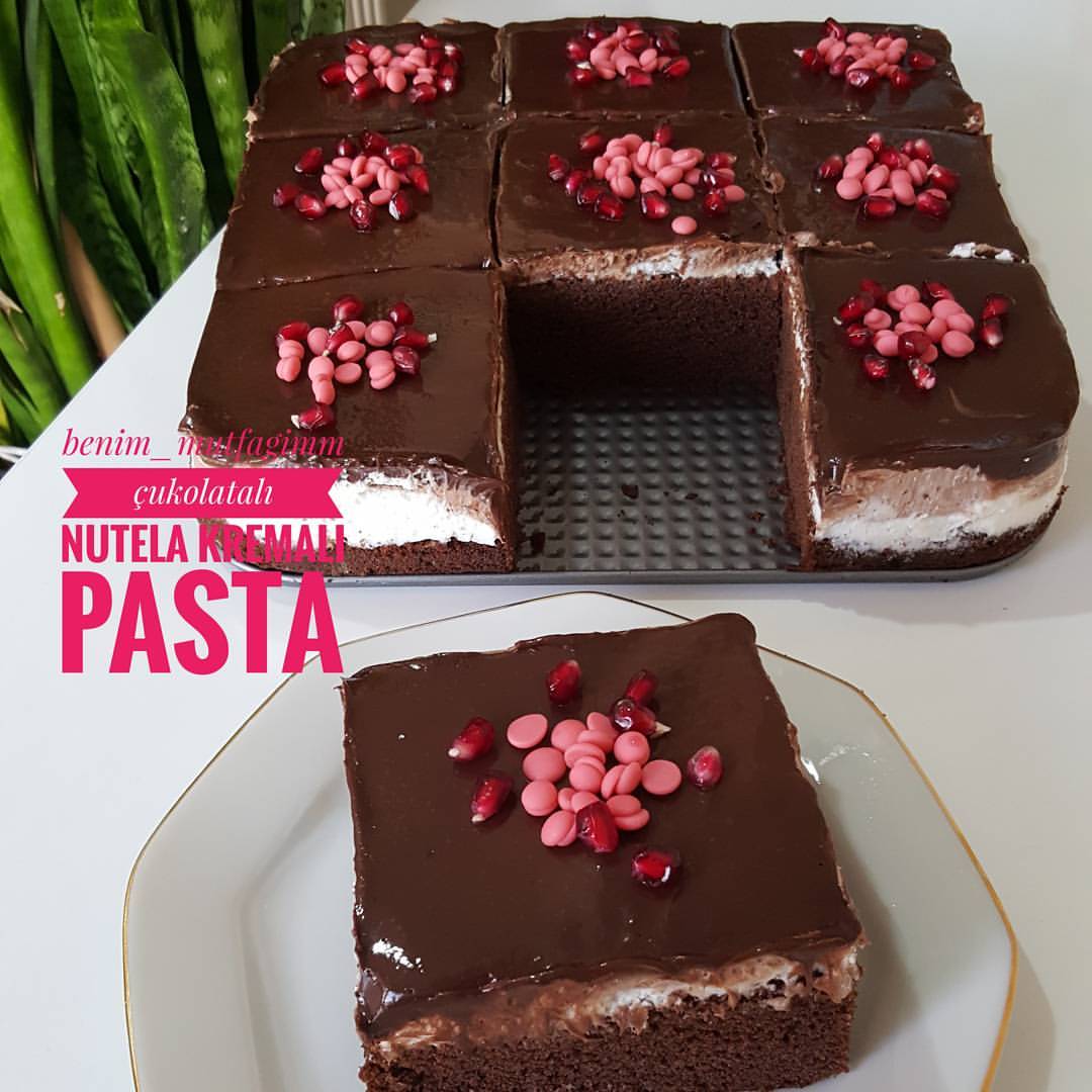 Çikolatalı Nutellalı Kremalı Pasta Pratik Tarifim