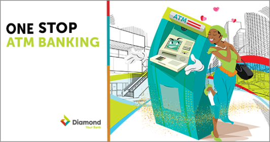 Looking for that Multi-purpose ATM for all your transactions? Diamond Bank provides you that One-Stop ATM