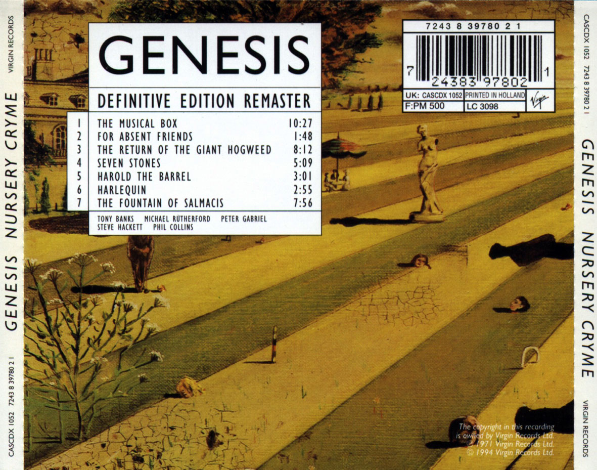 Classic Rock Covers Database Genesis Nursery Cryme (1971)