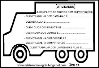 Leitura e interpretação alfabetização,dia do caminhoneiro