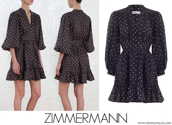 Crown Princess Mette-Marit wore Zimmermann Prima Dot Mini Dress