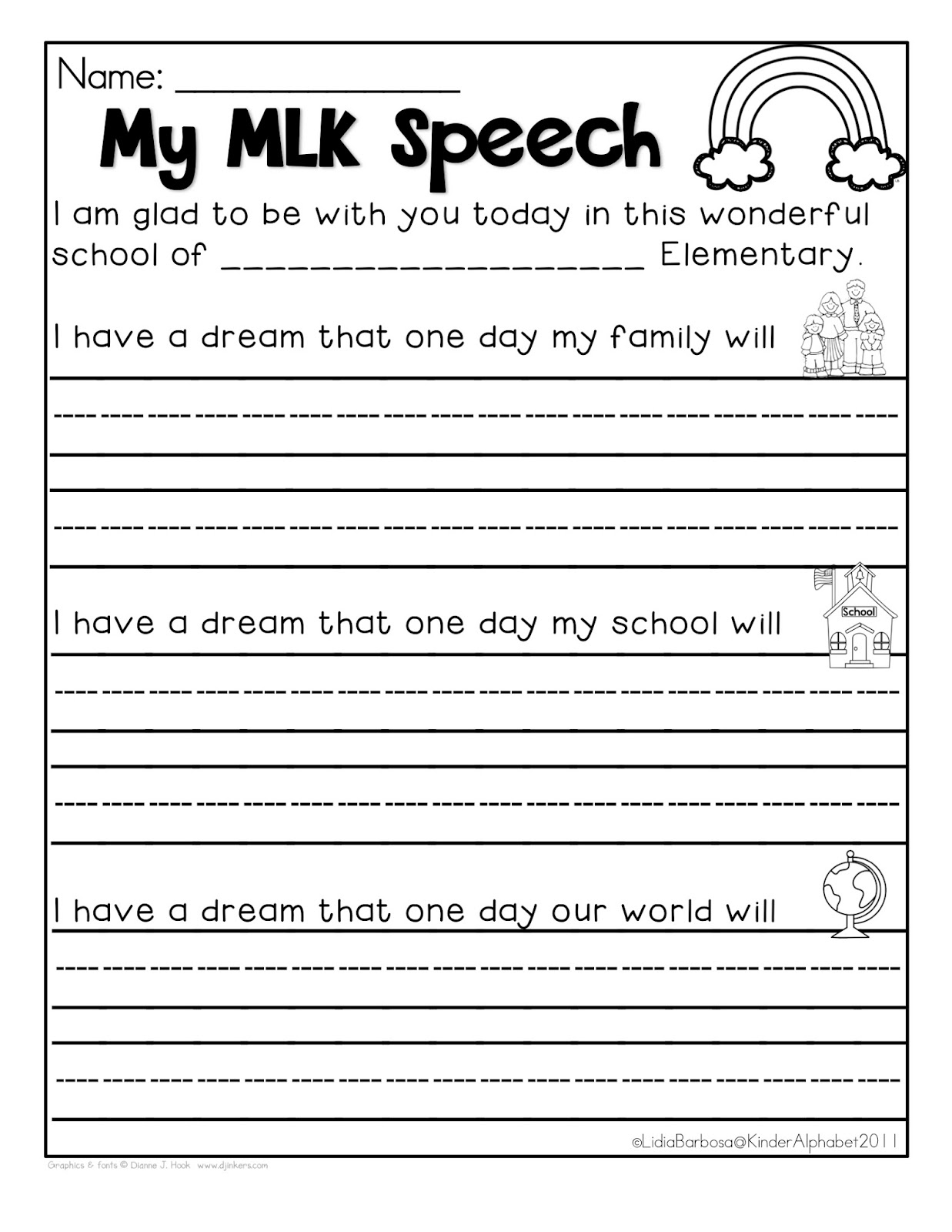 Martin Luther King Jr. FREEBIE { I Have a Dream } | Freebielicious