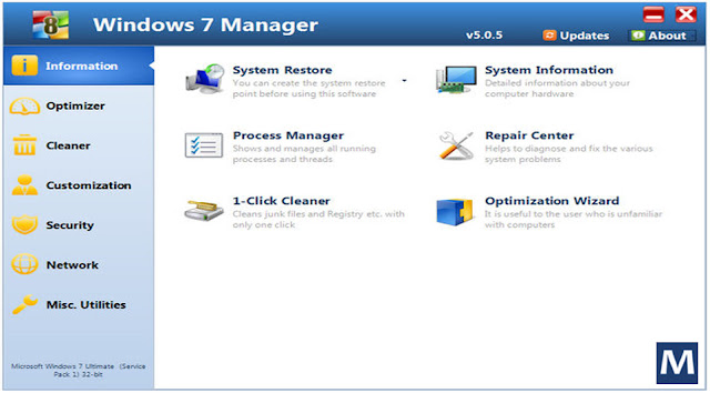 Windows 7 Manager v5.1.8 Final Free Download