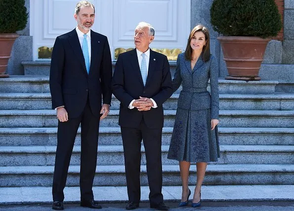 King Felipe of Spain and Queen Letizia of Spain held a official lunch at Madrid Zarzuela Palace in honour of Marcelo Rebelo de Sousa