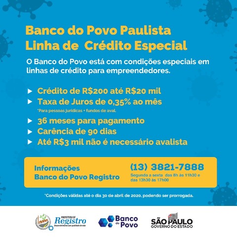 Banco do Povo Paulista disponibiliza Linha de Crédito Especial para auxiliar empreendedores