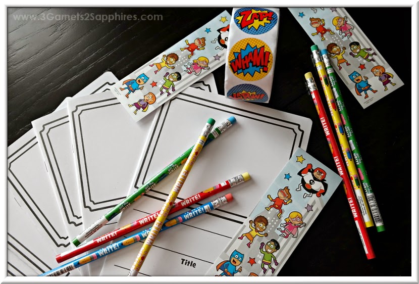 Make-your-own comic book goodie bags for classroom and birthday party favors  |  www.3Garnets2Sapphires.com